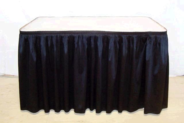 Where to rent Skirt, Table Black 8 x44 in San Dimas CA